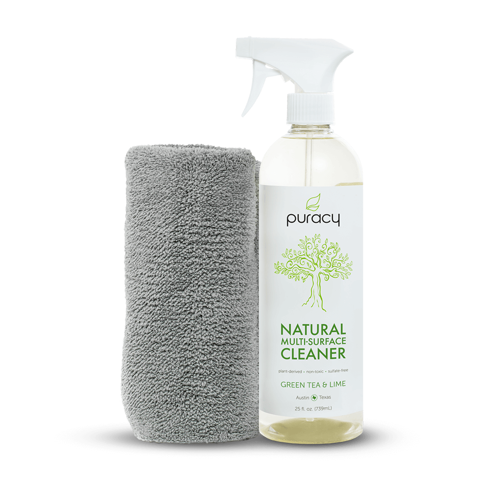 Puracy Natural Multi-Surface Cleaner and Microfiber Towel
